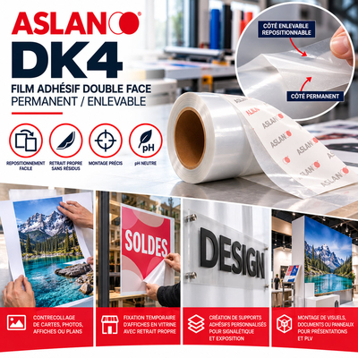 Aslan DK4 - Adhésif Double Face Enlevable