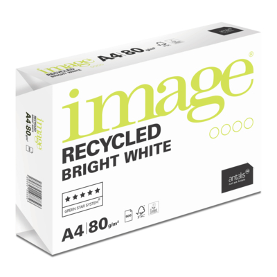 Papier Image Bright White 100% recyclé 80g/m2 A4 carton de 5 ramettes