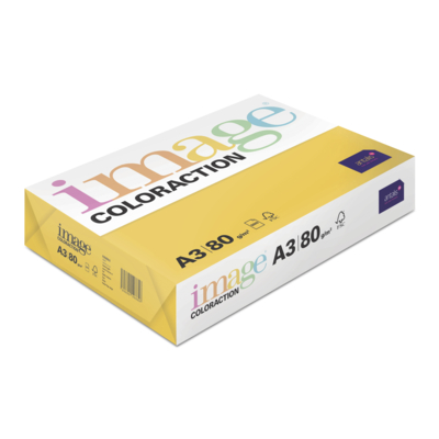 Papier Couleur Hawai/Jaune Intense A3 80 g/m² Image Coloraction