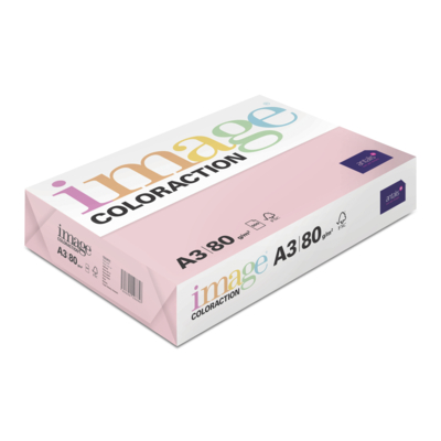 Papier Couleur Tropic/Rose Clair 80 g/m² A3 Image Coloraction