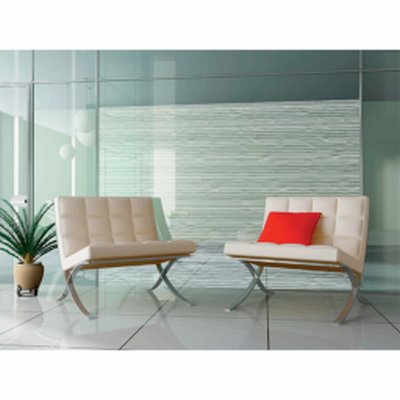 Film Blanc Motif lignes courbes PET