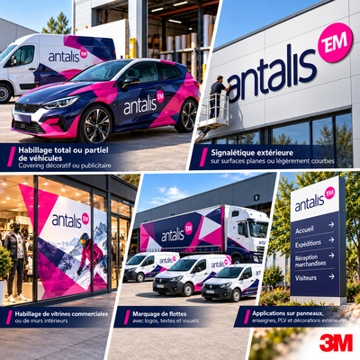3M Controltac 180Mc Color Range - Film Coulé Haute Performance Avec Technologie Micro Comply