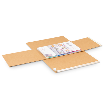 Étui pivot brun 310 x 220 x 60 mm avec bandes adhésives