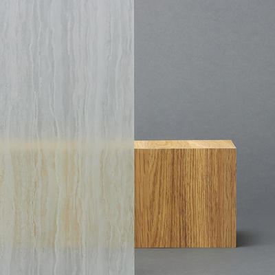 Film de vitrage intérieur 3M Fasara privacy film polyester SH2FGTV-Stone Travertine White