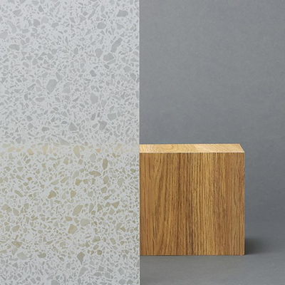 Film de vitrage intérieur 3M Fasara privacy film polyester SH2FGTZ - Stone Terrazzo White