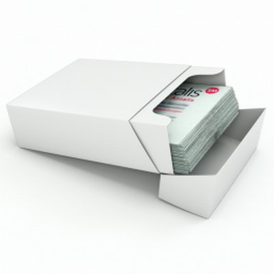 Boîte de cartes de visite Blanc Kraft 60 mm x 95 mm x 36 mm