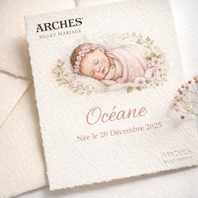 Arches Billet de Mariage est un papier vélin haut de gamme Spécial Invitation