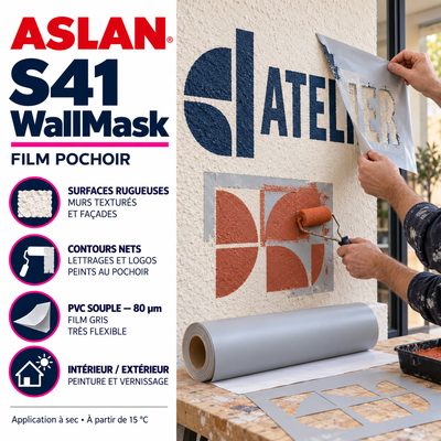 Aslan S41- Film Pochoir pour Surfaces Rugueuses