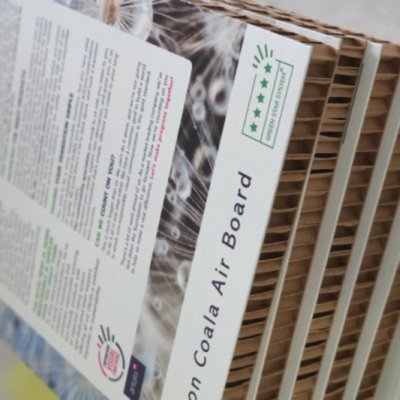 Carton nid d'abeille Coala Air Board 2D Blanc épaisseur 10 mm 1600 mm x 3000 mm Palette cube 100 feuilles