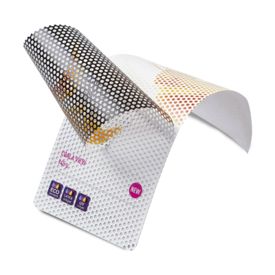 Adhésif microperforé brillant Coala View Blanc Impression : solvant/Latex/UV 1524 mm x 50 m