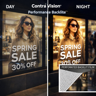 Contra Vision Performance Backlite - Films de vitrage perforés