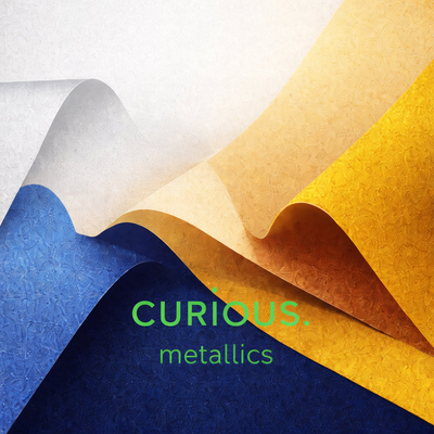 Curious Metallics est une gamme de papiers métalliques de création au rendu brillant et raffiné