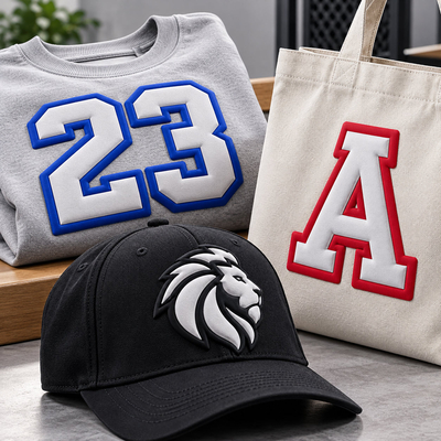 tote bag et casquette floqués en relief 3D bicolore avec le flex Chemica Duoflex