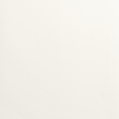 Conqueror Vélin Connoisseur Wove Soft White 120g/m² 450mm x 640mm avec filigrane Paquet de 250 feuilles