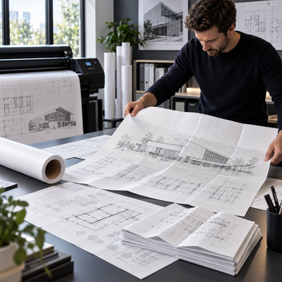 Papier Diatrace Plio pour impression et consultation de plans grand format