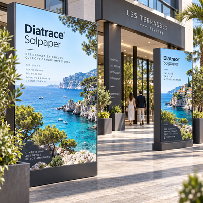 Diatrace Solpaper en impression sur machine grand format