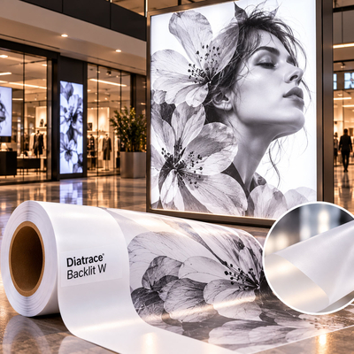 Film polyester Diatrace Backlit W White 230 g/m² 180um 914 mm x 30,50 m