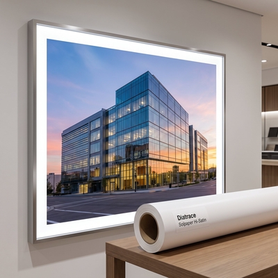 Support Diatrace Solpaper Hi-Satin avec visuel architectural grand format