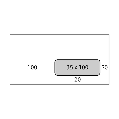 Enveloppe DL  Blanche 90 g/m² avec fenêtre 35x100 - Antalis Premium