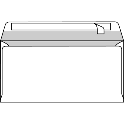 Enveloppe DL  Blanche 90 g/m² avec fenêtre 35x100 - Antalis Premium