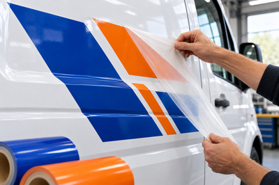 Films adhésifs coulés teinté masse pour lettrage, signalétique et car wrapping