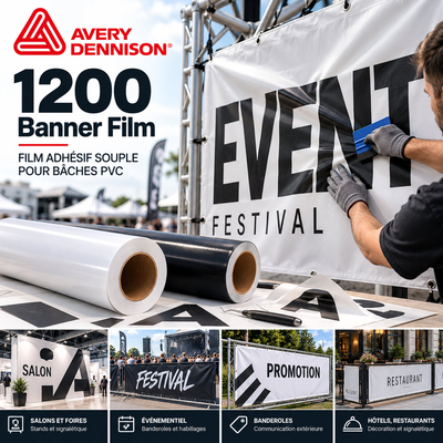 Avery 1200 Banner Film pour bâches flexibles Haute performance