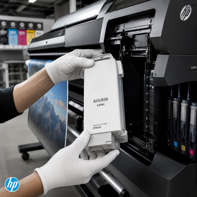 HP, 833/838, Cartouche de nettoyage, Latex, blanc, 9T062A