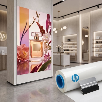 Support adhésif brillant HP Everyday pour affichage promotionnel en magasin