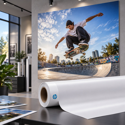 HP Everyday Satin Photo Paper - Papier photo plastifié encre Solvant/UV/Latex