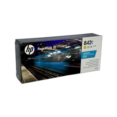 HP, 842C, encre, PageWide XL, jaune, cartouche de 775 ml, C1Q56A