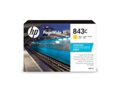Cartouche d'encre HP 843C, encre, PageWide XL, jaune, 400 ml C1Q65A