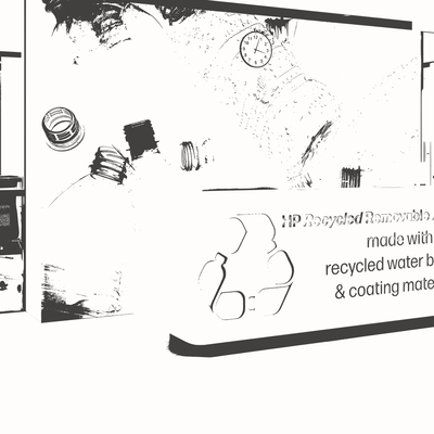 Textile adhésif repositionnable recyclé HP