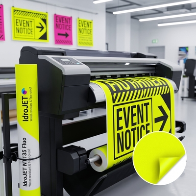 IdroJET NT135 Fluo – film signalétique fluorescent polyester