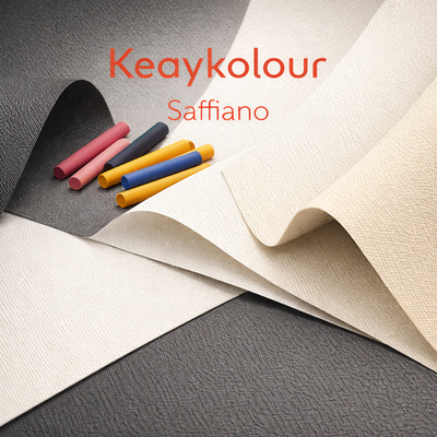 Keaykolour Saffiano – papier teinté dans la masse avec gaufrage effet cuir Saffiano, idéal pour impressions premium, packaging et supports élégants