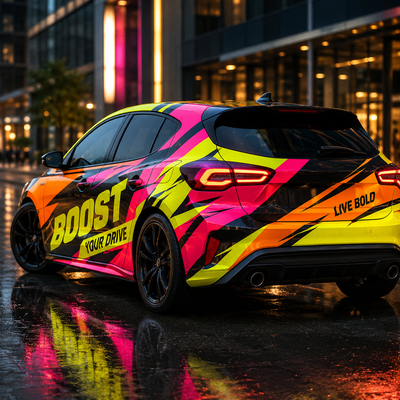 Vinyle Macal 8000 fluo - Application car wrapping