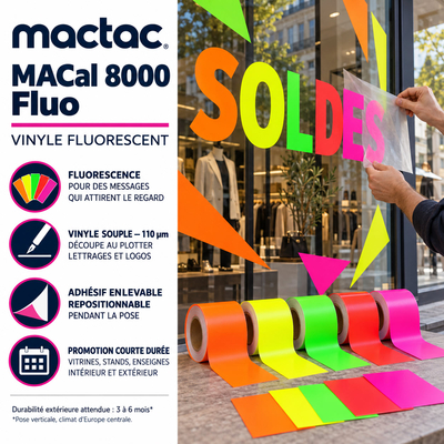 Macal 8000 Fluo - Films fluorescents - Application extérieure court terme