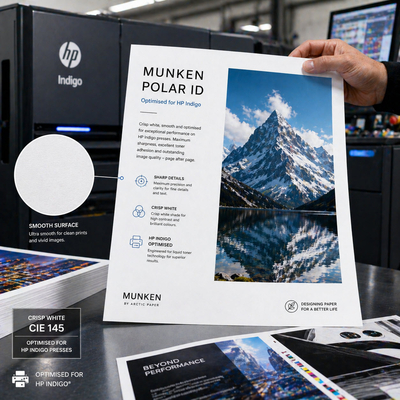 Munken Polar ID – Papier offset premium extra blanc HP Indigo