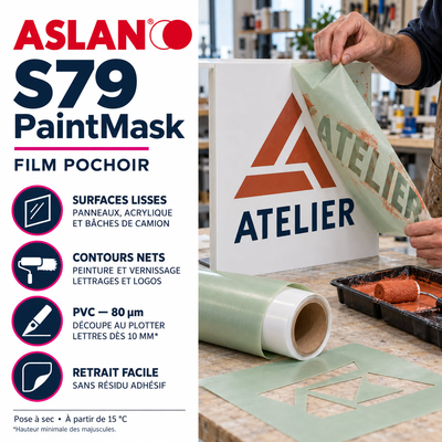 Aslan S79 - Film pochoir adhésif pour travaux de peinture