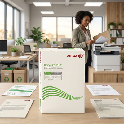 Xerox Recycled Pure - Papier 100% Recyclé- Blancheur 110 CIE - Garantie Jet d'encre
