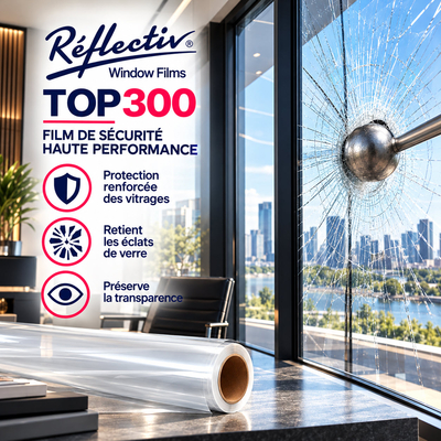 Reflectiv TOP300 – Film de Sécurité Haute Performance Certifié EN 356 P5A