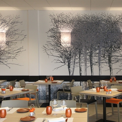 Saint Clair Evergreen Jet Tex Wall - Textile mural imprimable écoresponsable
