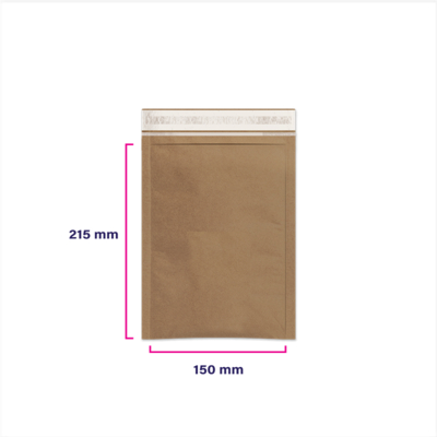 Pochette matelassée nid d'abeille 100% papier 150 x 215 mm
