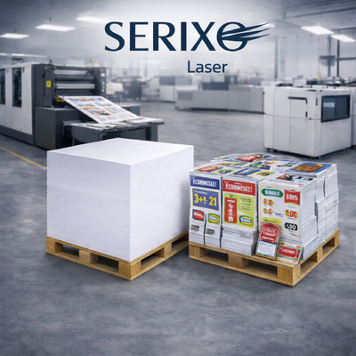 Serixo Laser est un papier laser blanc, certifié PEFC 100 %, spécialement conçu pour l’impression de documents professionnels au quotidien.