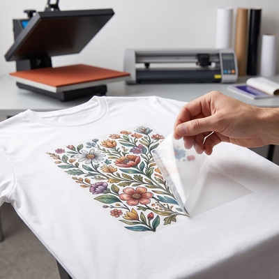 SISER Crystal – film transparent pour transfert à chaud de visuels imprimés sur textile