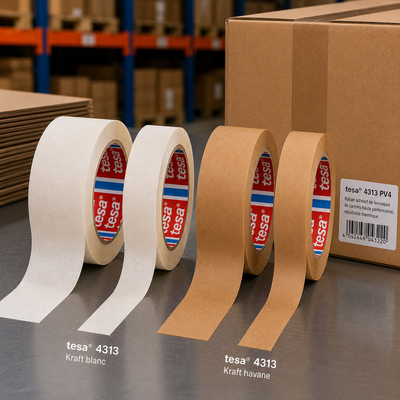 tesa® 4313- Ruban adhésif papierKraft haut de gamme, jusqu'à 20 kg
