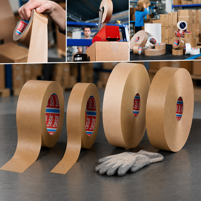 tesa® 4713 Paper Standard — Adhésif papier de fermeture de cartons, emballage léger