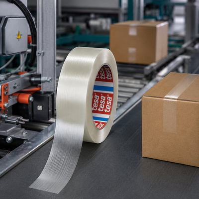 tesa® 60418 -Ruban PET recyclé fin, adhérence immédiate pour l'automatisation
