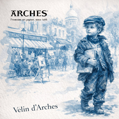 Velin d'Arche Papier d’art prestige fabriqué selon la méthode traditionnelle Surface satinée fine et élégante Grande capacité d’absorption équilibrée
