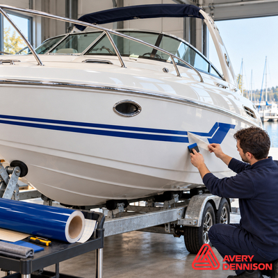 Film vinyle coulé Avery Dennison 800 Premium Cast pour marquage nautique et bateau