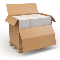Caisse container avec abattant 1200 mm x 800 mm x 800 mm